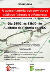 Seminário vai discutir aposentadoria do servidor e FUNPRESP