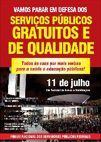 Diretoria chama reunião aberta para preparar o dia 11