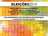 IFSC Jaraguá promove debate com candidatos ao Senado por SC