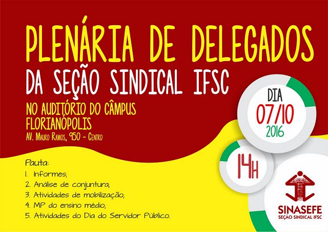 Plenária de Delegados do dia 7 vai debater MP do Ensino Médio