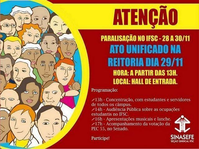 Ato na Reitoria vai discutir as ocupações dos estudantes