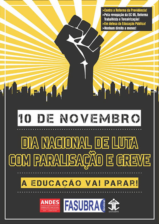 Sindicato notifica reitoria sobre paralisação de sexta, dia 10