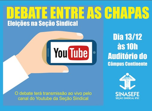 Comissão define regras para o debate entre as chapas