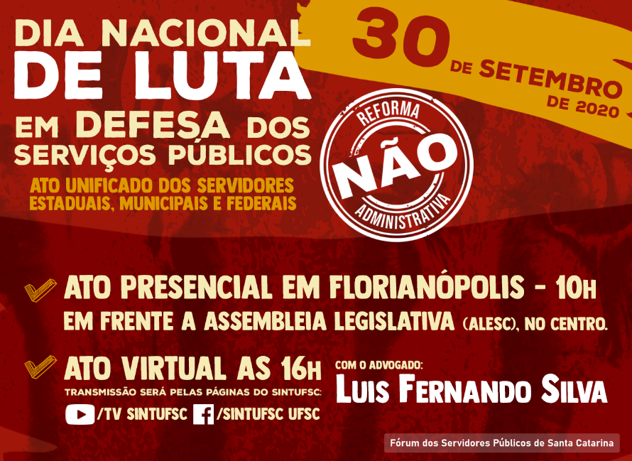 30/9 Dia Nacional de Luta em Defesa dos Serviços Públicos