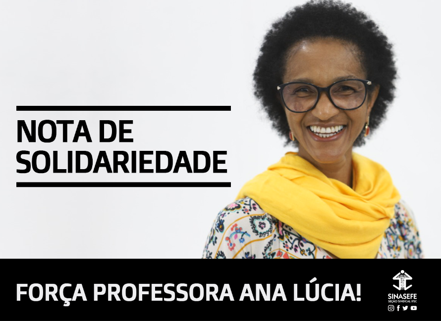 Não ao racismo e às ameaças. Força Ana Lúcia!