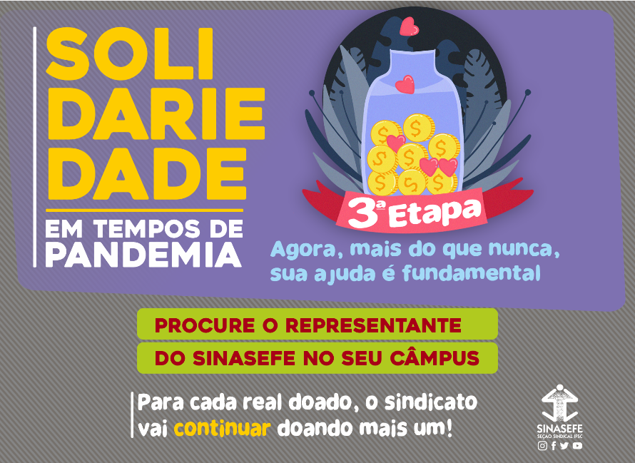 Seção lança terceira etapa da campanha de solidariedade