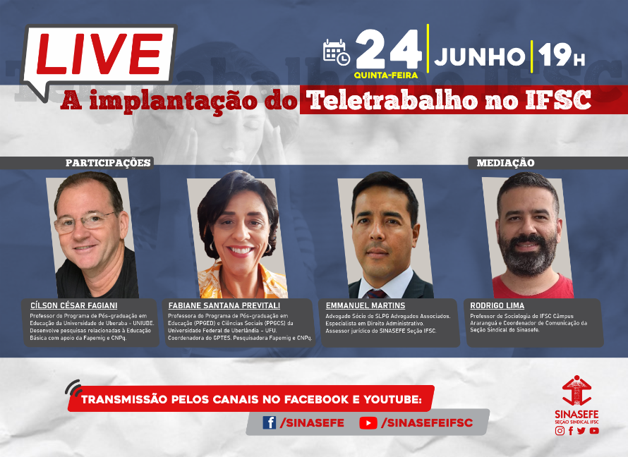 Teletrabalho no IFSC será tema de debate no dia 24/6