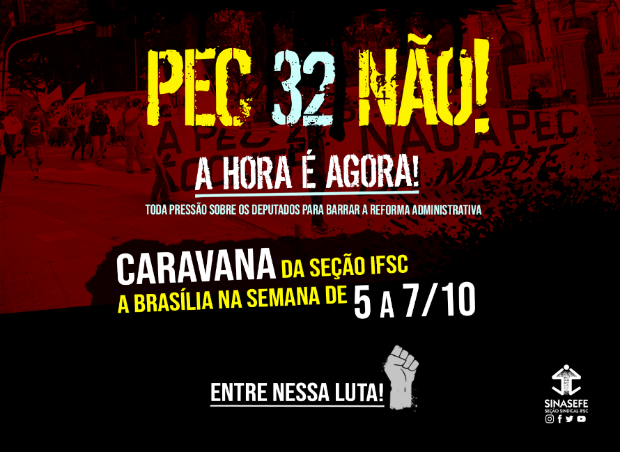 Sindicato organiza caravana contra a PEC 32/2020