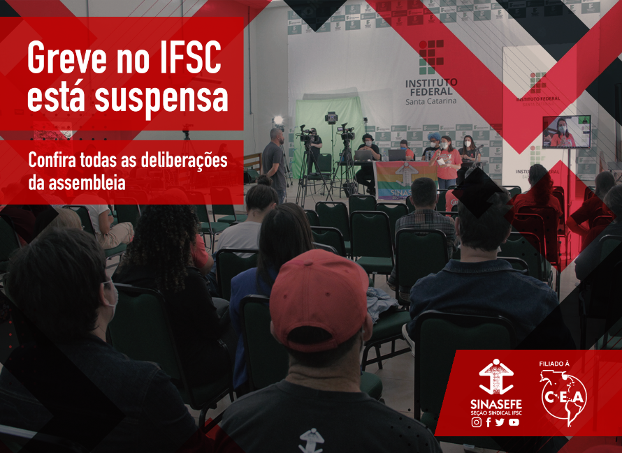 Greve no IFSC está suspensa, com retorno à mobilização