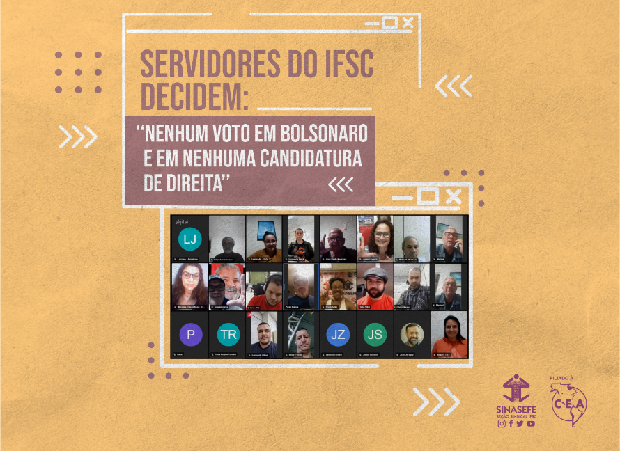 Nenhum voto em Bolsonaro e em nenhuma candidatura de direita