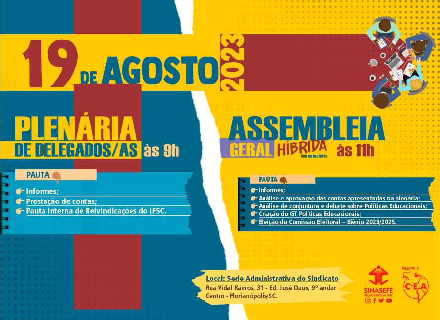 Seção vai realizar dois eventos importantes em 19/08