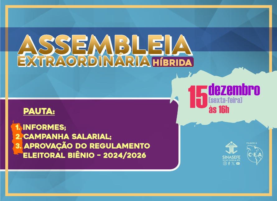 Assembleia vai apreciar proposta de regulamento eleitoral