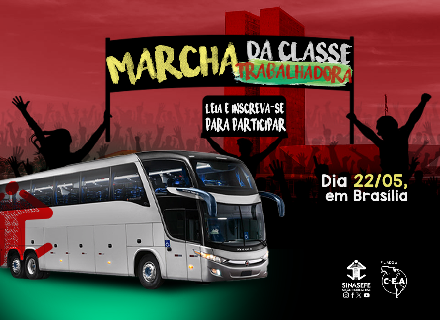 Seção organiza caravana para Marcha da Classe Trabalhadora