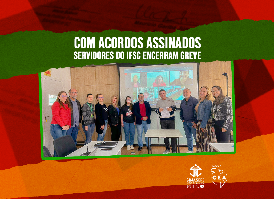 Com acordos assinados, servidores do IFSC encerram greve
