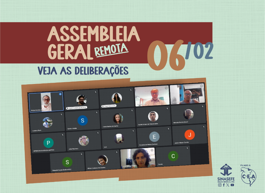 Assembleia elege delegação para a 200ª Plena do Sinasefe