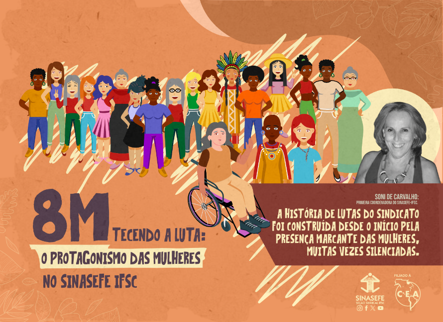 8 de março: Comemoração à luta das mulheres do Sinasefe IFSC