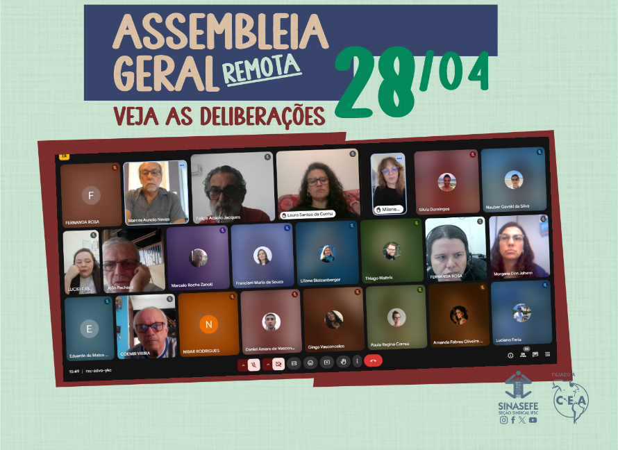 Assembleia elege representantes para GT Carreira e Plena