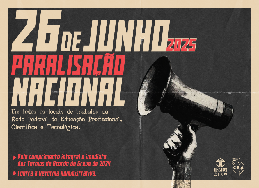 IFSC vai parar por 24 horas no dia 26 de junho