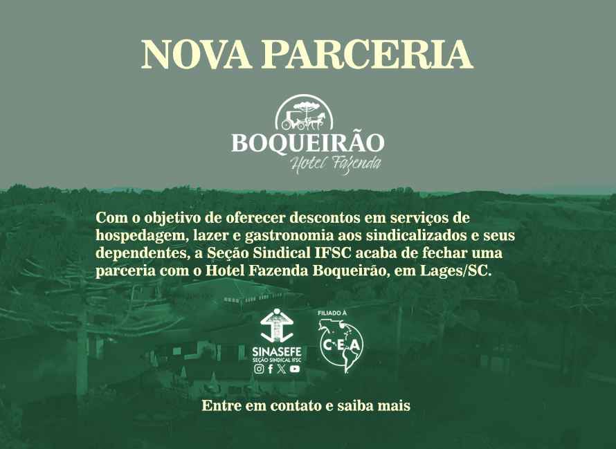 Filiados passam a ter desconto em Hotel Fazenda