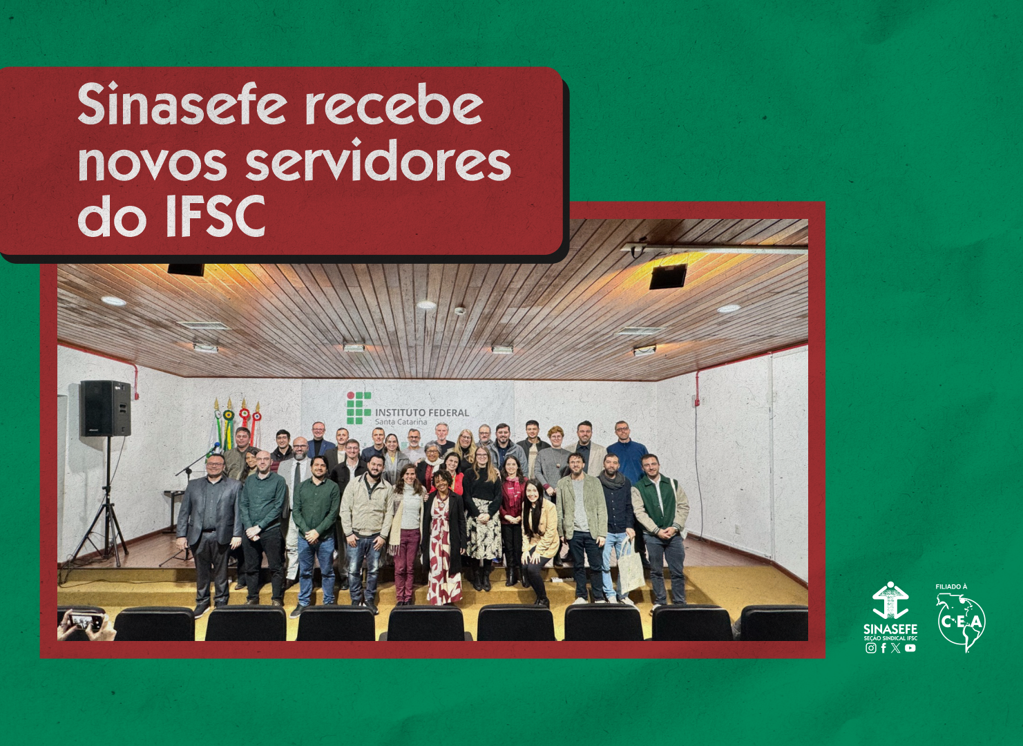 Sinasefe recebe novos servidores do IFSC