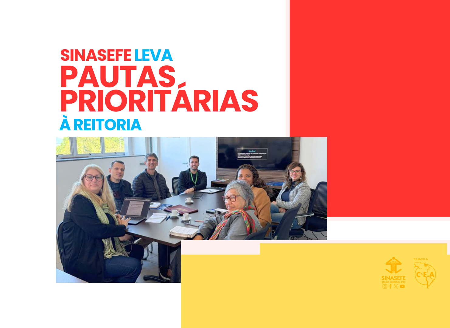 Seção IFSC leva pautas prioritárias à Reitoria